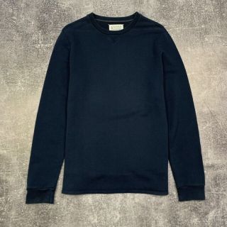 マルタンマルジェラ(Maison Martin Margiela)のメゾン　マルジェラ　スエットシャツ　ネイビー　サイズ48　ここのえ期(スウェット)