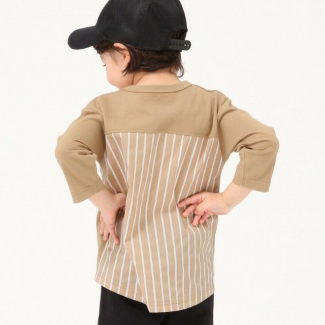 GLOBAL WORK(グローバルワーク)のグローバルワーク キッズ 7分袖Tシャツ キッズ/ベビー/マタニティのキッズ服男の子用(90cm~)(Tシャツ/カットソー)の商品写真