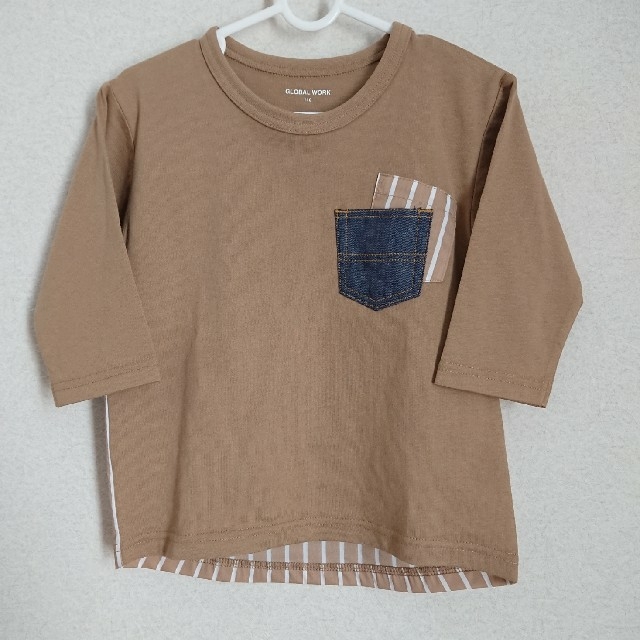 GLOBAL WORK(グローバルワーク)のグローバルワーク キッズ 7分袖Tシャツ キッズ/ベビー/マタニティのキッズ服男の子用(90cm~)(Tシャツ/カットソー)の商品写真