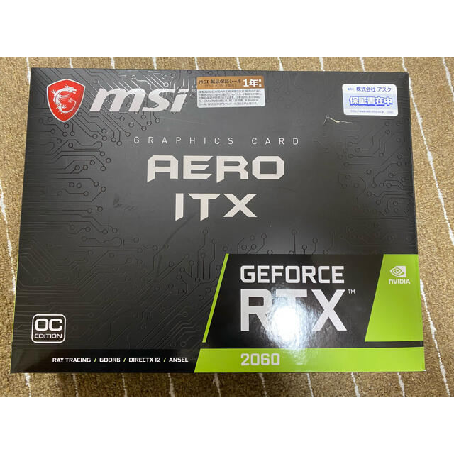 MSI RTX2060 AERO ITXPC/タブレット