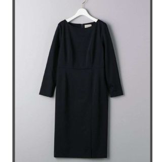 ユナイテッドアローズ(UNITED ARROWS)のUBCS サイドベンツ フィットタイト 膝下丈ワンピース　結婚式　通勤　式典(ひざ丈ワンピース)