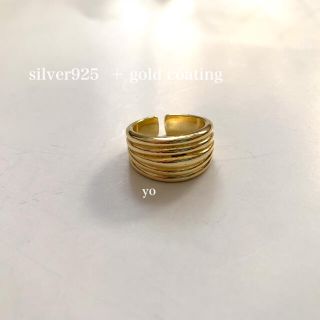 トゥデイフル(TODAYFUL)のsilver925  ボリュームゴールドリング(リング(指輪))