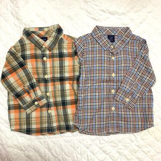 ベビーギャップ(babyGAP)のベビーギャップ 長袖シャツ 2枚セット 90(ブラウス)