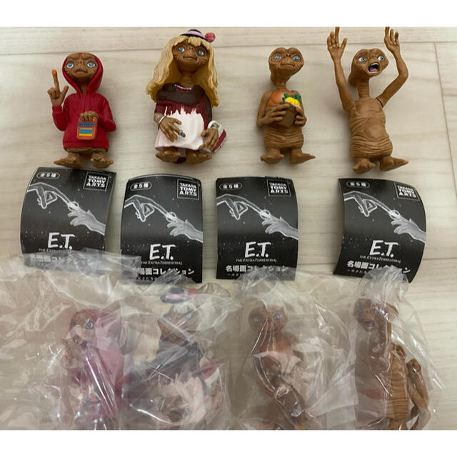 T-ARTS(タカラトミーアーツ)の新品 未開封 4種セット E.T. ガチャガチャ ミニフィギュア シリーズ1 エンタメ/ホビーのフィギュア(SF/ファンタジー/ホラー)の商品写真