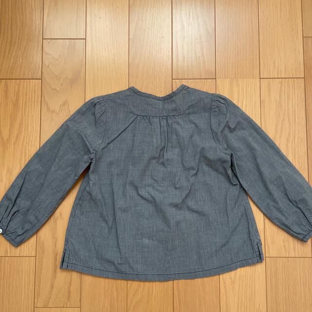 PETIT BATEAU(プチバトー)の最終値下げ: PETIT BATEAU プチバトー キッズ ノーカラーブラウス キッズ/ベビー/マタニティのキッズ服女の子用(90cm~)(ブラウス)の商品写真