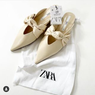 ザラ(ZARA)の美品♡ZARA ノットディテール　ミュール(ミュール)