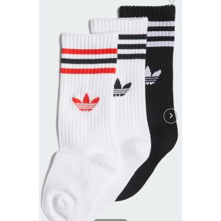 adidas キッズ クルーソックス 3足組 XXL(19～21)(靴下/タイツ)