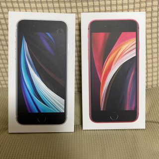 アイフォーン(iPhone)のiPhone  SE 64G 新品！　白　赤(スマートフォン本体)