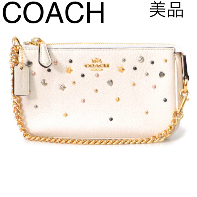 コーチ COACH スタッズ チェーン ポーチ ポシェット バッグ - ポーチ