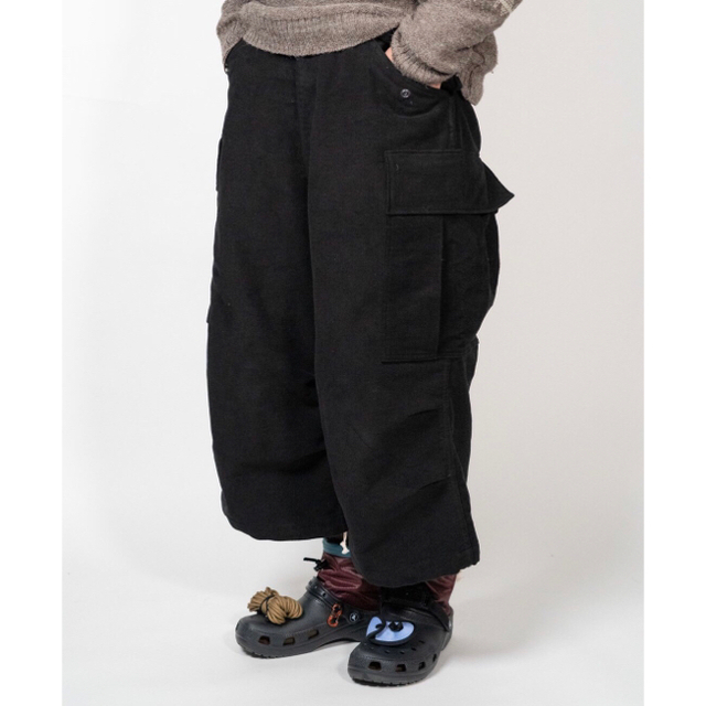 SOUMO CARGO TROUSERS カーゴパンツ モールスキン 3 DAN黒サイズ