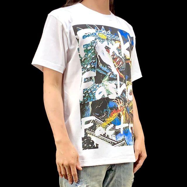 【ビッグ プリント Tシャツ】新品 レトロ 怪獣 アート ワーク デザイン 2