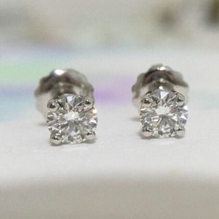 ティファニー(Tiffany & Co.)の最終値下 ティファニー 0.57ct ソリティア プラチナ 大粒ピアス  訳あり(ピアス)