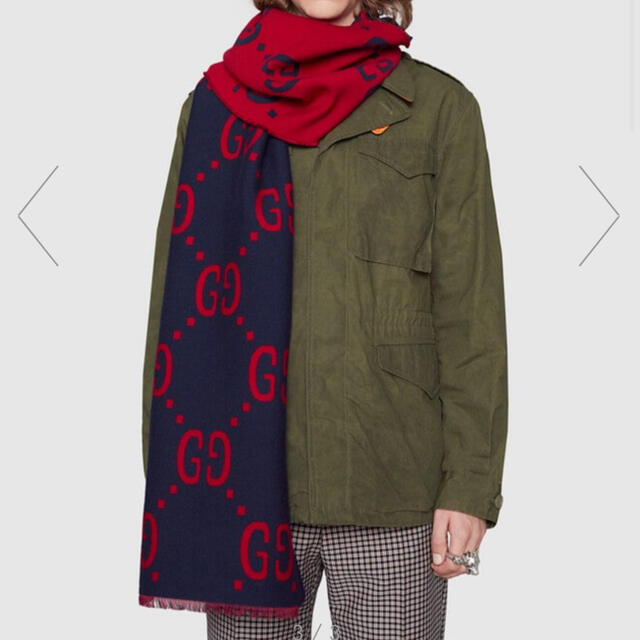 GUCCI グッチ リバーシブルマフラー ユニセックス GUCCI グッチ リバーシブルマフラー ユニセックス