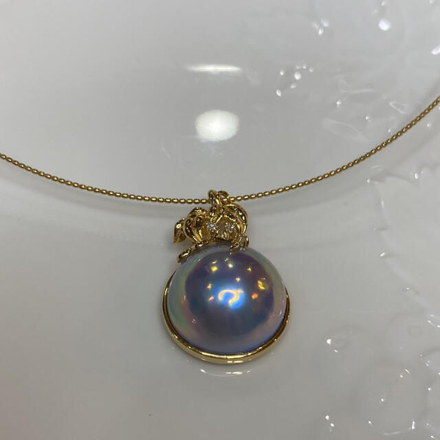 在庫一掃】 マベパール 大粒18mm イヤリング 18金 リール