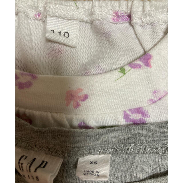 GAP(ギャップ)のギャップ他　女の子　長袖Tシャツ　110  2点セット キッズ/ベビー/マタニティのキッズ服女の子用(90cm~)(Tシャツ/カットソー)の商品写真