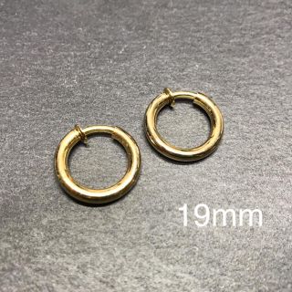 フェイクピアス フープピアス メンズ レディース ゴールド 19mm A038(ピアス(両耳用))