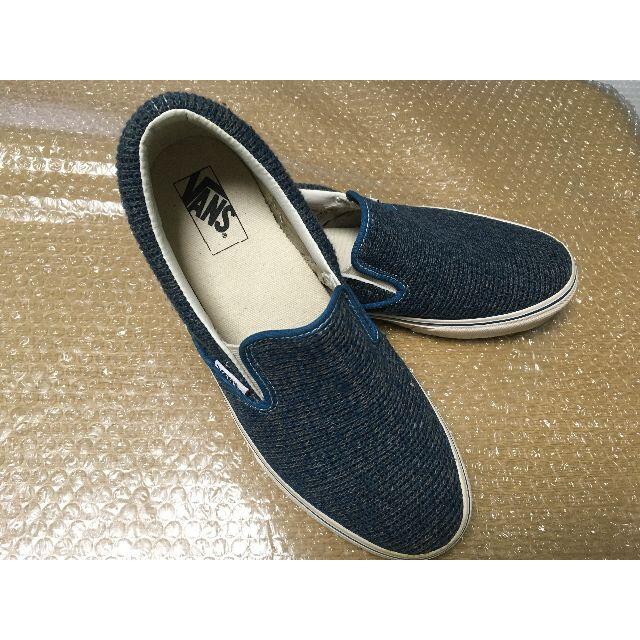 VANS(ヴァンズ)の中古 VANS スリッポン SLIPON 27cm V98CL KNITネイビー メンズの靴/シューズ(スリッポン/モカシン)の商品写真