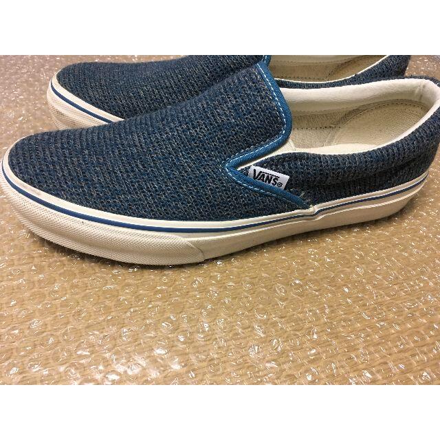 VANS(ヴァンズ)の中古 VANS スリッポン SLIPON 27cm V98CL KNITネイビー メンズの靴/シューズ(スリッポン/モカシン)の商品写真