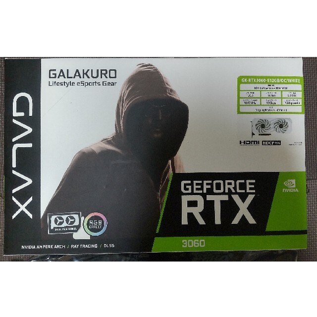 新作入荷!!】 玄人志向 GK-RTX3060-E12GB/OC/WHITEの通販 &# ラクマ