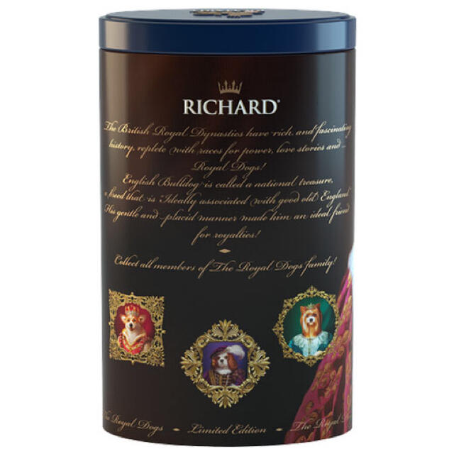 リチャード　ザ・ロイヤル・ドッグス セイロン紅茶（柄:スパニエル）缶 80g  食品/飲料/酒の飲料(茶)の商品写真