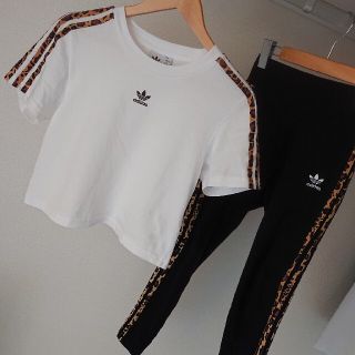 アディダス(adidas)のadidas ﾚｵﾊﾟｰﾄﾞ柄ｾｯﾄｱｯﾌﾟ (セット/コーデ)