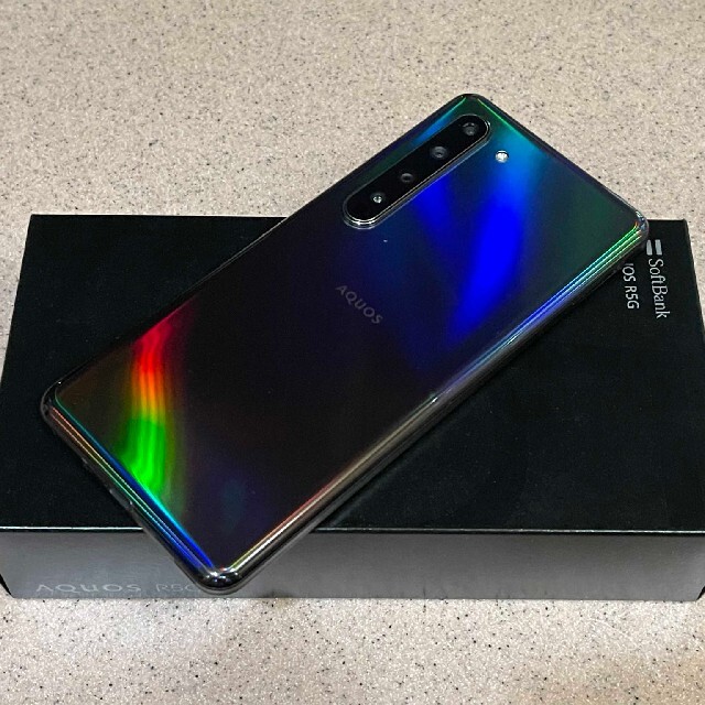 白 フリル付 aquos r5g simフリー - スマートフォン本体