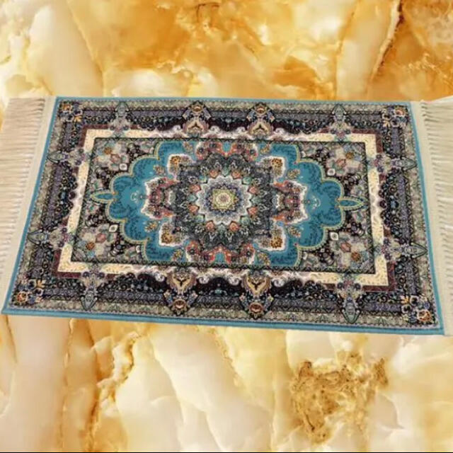 細かな密度の美しい色柄シルク調ウィルトン織りイスファハン産デザインペルシャ柄絨毯