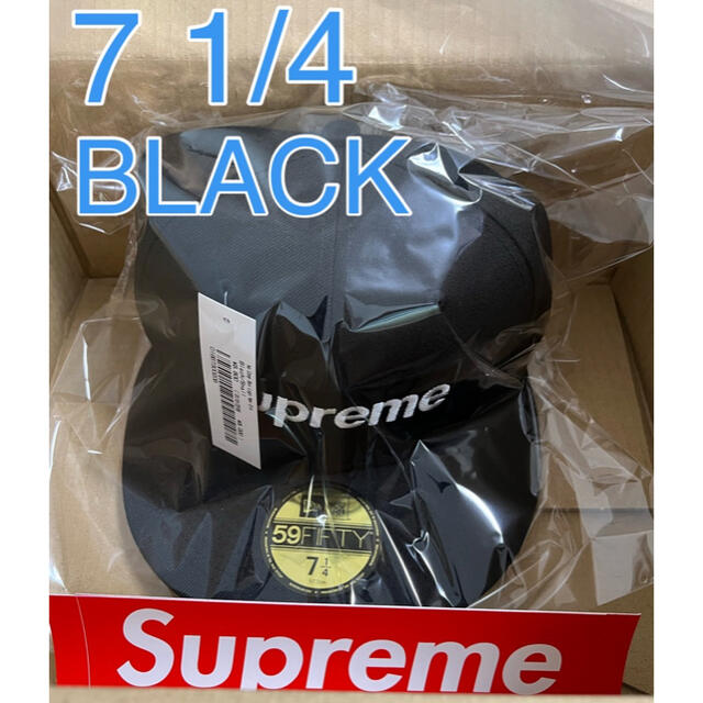 supreme new era ブラック 7 1/4
