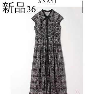 アナイ(ANAYI)のアナイ　フラワーレースドットPTタックワンピース(ロングワンピース/マキシワンピース)