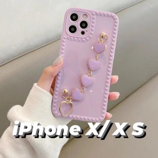 SALE中！新品　未使用　韓国　ソフトカバー　iPhoneケース　ハートチェーン(iPhoneケース)