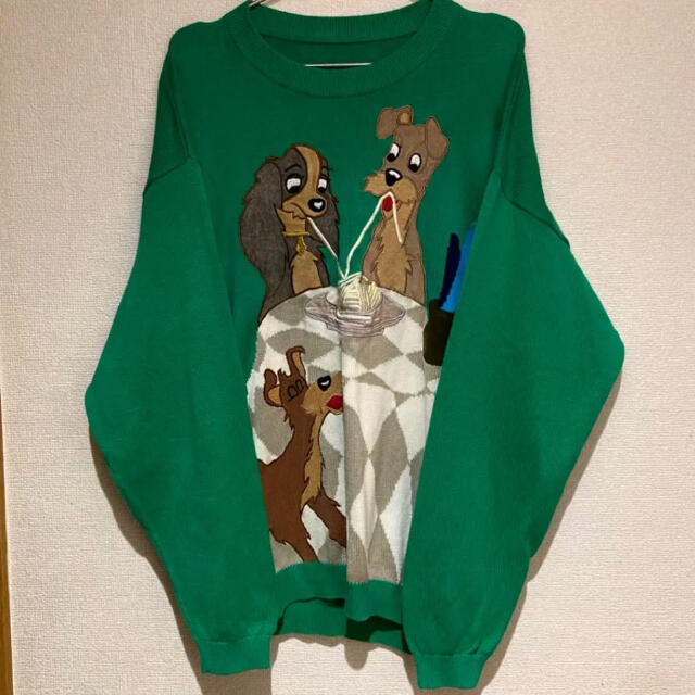 わんわん物語 刺繍フルデザインニットセーター