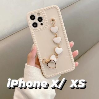 新品　未使用　韓国　ソフトカバー　iPhoneケース　ハートチェーン　(iPhoneケース)