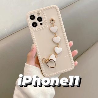 SALE中！新品　未使用　韓国　ソフトカバー　iPhoneケース　ハートチェーン(iPhoneケース)