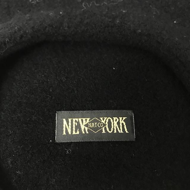 NEW YORK HAT(ニューヨークハット)のニューヨークハット NEW YORK HAT ウール ベレー帽 帽子 黒 メンズの帽子(ハンチング/ベレー帽)の商品写真