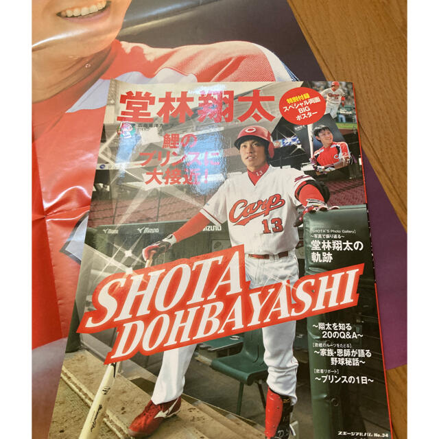 堂林翔太　スポーツアルバムNo.34 自宅保管 スポーツ/アウトドアの野球(応援グッズ)の商品写真