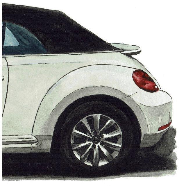 GC-1810 VWビートルカブリオレ限定版画サイン額装作家平右ヱ門 8
