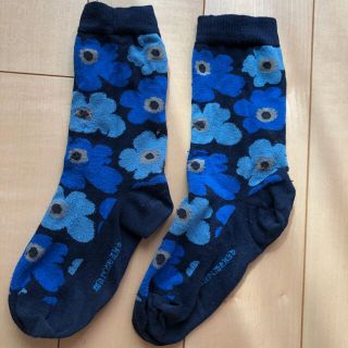 マリメッコ(marimekko)のマリメッコ 靴下　ブルー(ソックス)