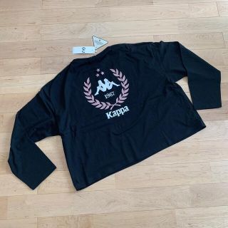 カッパ(Kappa)のkappa gu クロップド　ロンT 長袖　黒　XL(Tシャツ(長袖/七分))