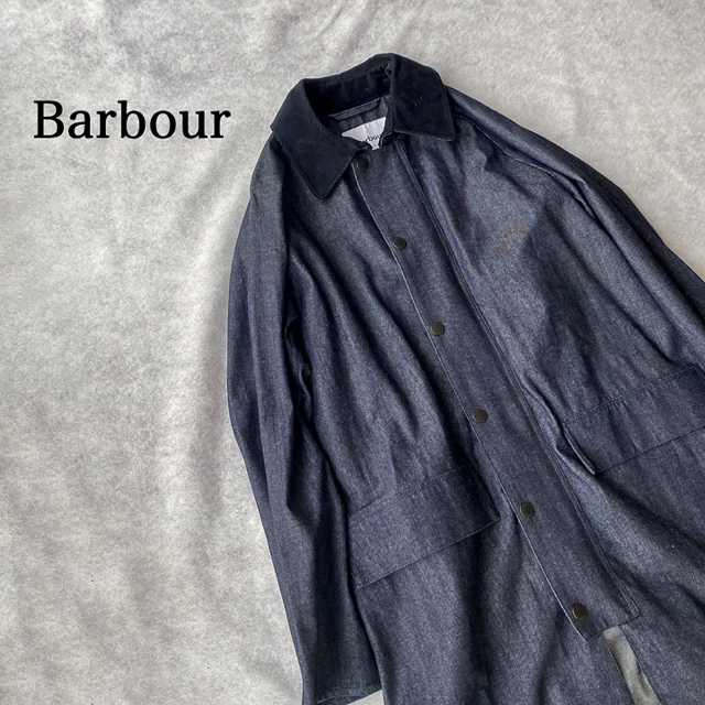 Barbour バブアー NEW BURGHLEY サイズ38 デニム生地 一番の www ...