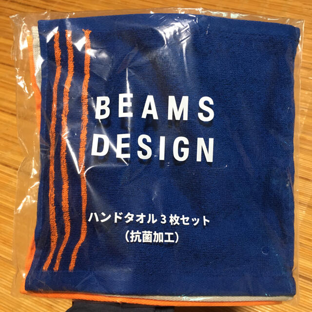 BEAMS(ビームス)の 新品BEAMS×EDION(BEAMSDESIGN)ハンドタオル3枚セット インテリア/住まい/日用品の日用品/生活雑貨/旅行(タオル/バス用品)の商品写真