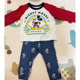 ギャップキッズ(GAP Kids)のGAP ミッキー　長袖Tシャツ　パンツ　セット(Ｔシャツ)