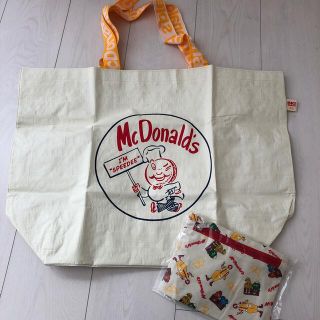 マクドナルド(マクドナルド)のマクドナルド　トートバッグ　ファスナーポーチ(トートバッグ)