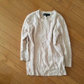 ユナイテッドバンブー(united bamboo)のユナイテッドバンブー　wool100％　ケーブルニット　ベージュ(ニット/セーター)