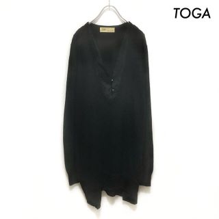 トーガ(TOGA)のTOGA トーガ★長袖ニットワンピース レイヤースタイル ブラック 黒(ミニワンピース)