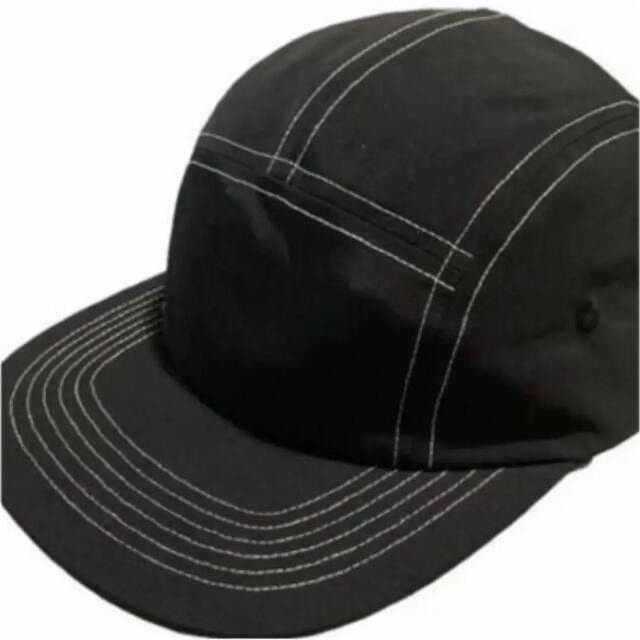 新品　未使用　5パネル　スケーター　ジェットキャップ　ブラック　ホワイトステッチ メンズの帽子(キャップ)の商品写真