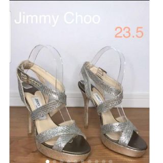 ジミーチュウ(JIMMY CHOO)のJIMMY CHOO ラメグリッターサンダル(サンダル)