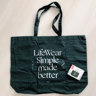 ユニクロ(UNIQLO)のかおりりりさん専用○ユニクロ エコフレンドリーバッグ グリーン 緑 Ｌ(エコバッグ)