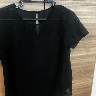 ラグナムーン(LagunaMoon)のラグナムーン♡シアートップス♡ブラック(Tシャツ(半袖/袖なし))