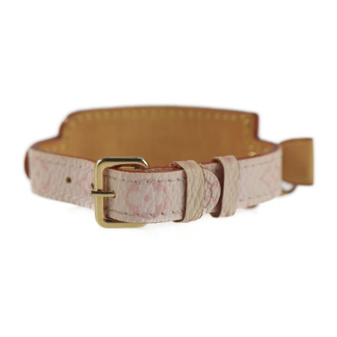 LOUIS VUITTON ルイ ヴィトン モノグラム チェリーブロッサム ブラスレ ポルト アドレス ブレスレット M92576 PVC レザー ローズ ピンク系 ゴールド金具 ビトン 【本物保証】