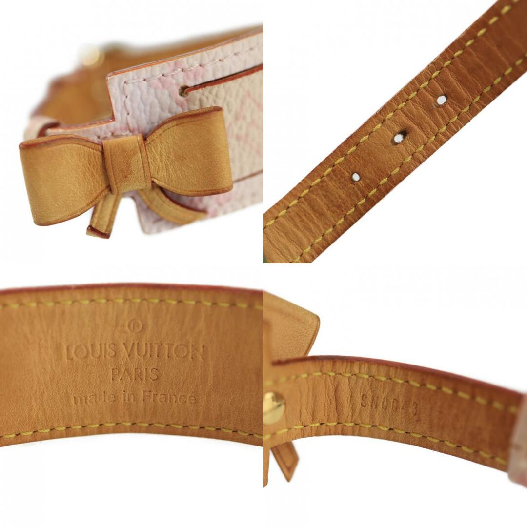 LOUIS VUITTON ルイ ヴィトン モノグラム チェリーブロッサム ブラスレ ポルト アドレス ブレスレット M92576 PVC レザー ローズ ピンク系 ゴールド金具 ビトン 【本物保証】